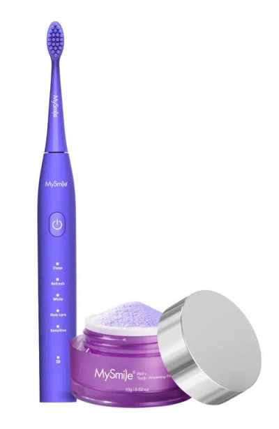 Mysmile Essential Dy156 Electric Toothbrush + Pap Teeth Whitening Powder Bundle In Blue