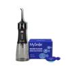 Mysmile Lp221 Cordless Uvc Sterilizable Water Flosser With Mouthwash Pods Bundle - Black In Black