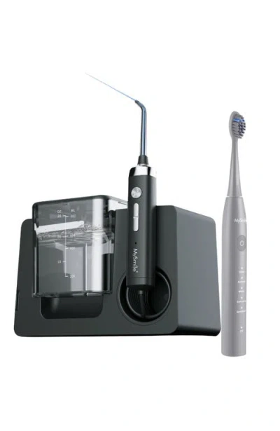 Mysmile Lp233 Pro Uvc Countertop Water Flosser With Dy156 Essential Electric Toothbrush Bundle In Gray