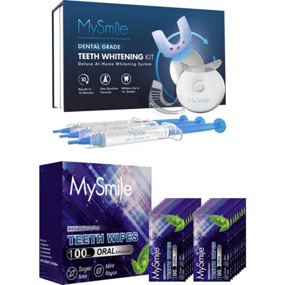 Mysmile Original Teeth Whitening Kit With Teeth Wipes Double Pack In Blue
