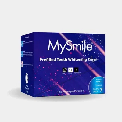 Mysmile Prefilled Teeth Whitening Trays Kit, 12% Hydrogen Peroxide In Blue