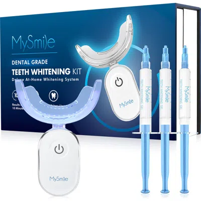 Mysmile Teeth Whitening Kit With 28 Led Light, 22% Cp Teeth Whitening Gel In Blue
