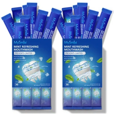 Mysmile Travel-friendly Alcohol-free Mouthwash In Blue