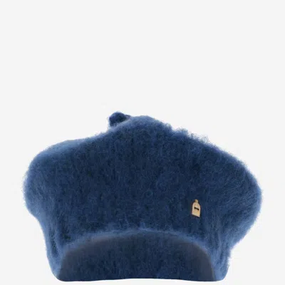 Myssy Noki Wool Basket Beret In Navy