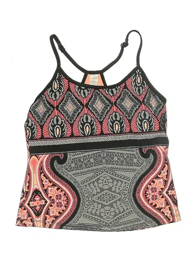 Pre-owned Mysterioso Swimsuit Top Gray Paisley Pattern Swimwear