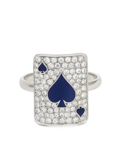 MYSTERYJOY 18K WHITE GOLD JUSTICE DIAMOND RING