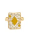 Mysteryjoy 18k Yellow Gold Honneur Diamond Ring In Gold