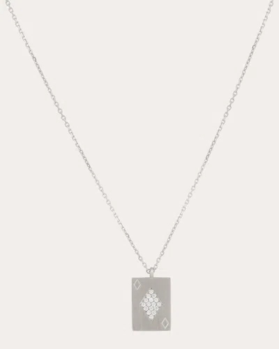 MYSTERYJOY WOMEN'S 18K WHITE GOLD HONNEUR CHARMS PENDANT NECKLACE 18K GOLD