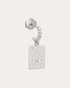 MYSTERYJOY WOMEN'S 18K WHITE GOLD JUSTICE CHARMS MONO EARRING
