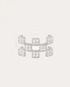 Mysteryjoy Women's Illusion 18k Gold And Lab-grown Diamond Ring In Silver