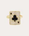 Mysteryjoy Women's Harmonie 18k Gold Lacquer And Lab-grown Diamond Pinky Ring In Gold