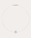 Mysteryjoy Women's Justice 18k Gold And Lab-grown Diamond Choker Necklace In Silver