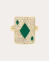 Mysteryjoy Women's Lucky Honneur 18k Gold Lacquer And Lab-grown Diamond Ring In Gold