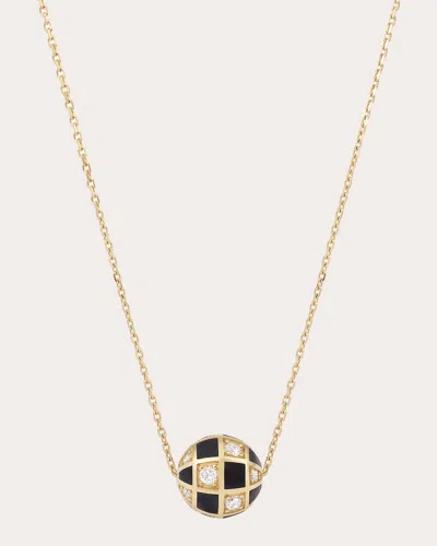 Mysteryjoy Women's Mini Globe Nylon Pendant Necklace In Gold