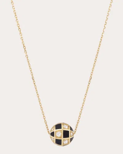 Mysteryjoy Women's Mini Globe 18k Gold Lacquer And Lab-grown Diamond Pendant Necklace