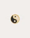 Mysteryjoy Women's Yin Yang 18k Gold Lacquer And Lab-grown Diamond Ring In Gold