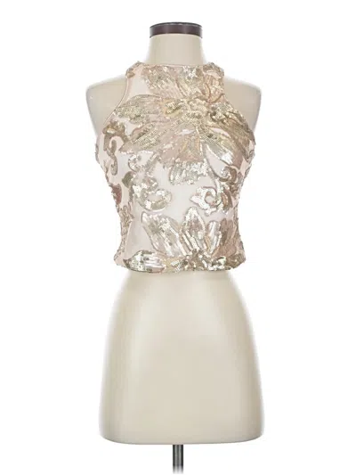 Pre-owned Mystic Sleeveless Blouse In Gold