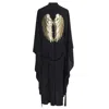 Mystique Black Long Kimono Panther In Black In Black