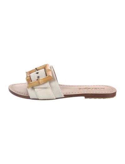 Pre-owned Mystique Canvas Slides In White