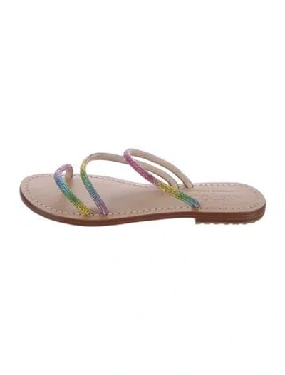 Pre-owned Mystique Crystal Slides In Pink