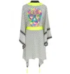 Mystique Desert Tribe Midi Kimono Skull Neon Yellow In Multi