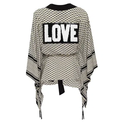 Mystique Desert Tribe Short Kimono Love In Black