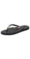 Mystique Flip Flops Black/multi In Black/multi