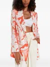Mystique Jungle-print Jacket In Orange