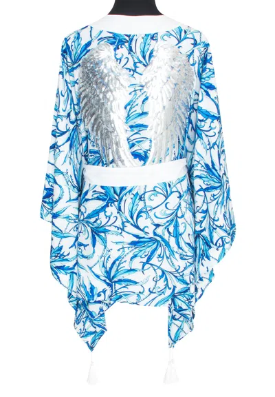 Mystique Kimono Short Angel Spring Summer Royal Blue