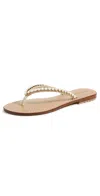 Mystique Blakely Crystal-embellished Flip-flops In Nude/pearl