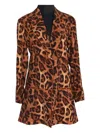 Mystique Leopard Print Pocket Jacket In Brown