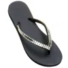 Mystique Oxnard Sandal In Black / Clear In Multi