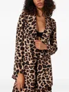 Mystique Safari Animal-print Blazer In Black