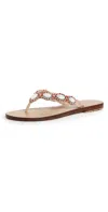 Mystique Shell Thong Sandals Nude/suede In Nude/suede
