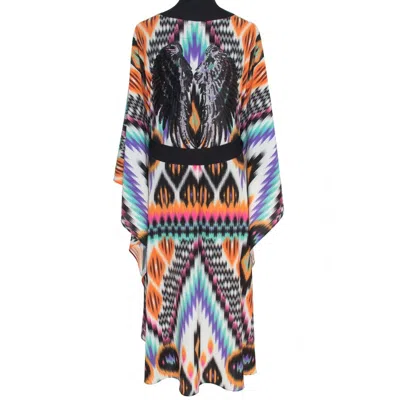 Mystique Tribal Orange Apache Long Kimono Love In Brown