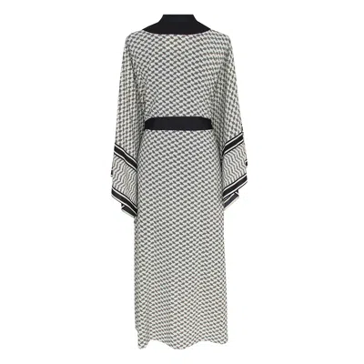 Mystique Tribe Kimono Wings Black Long In Gray