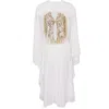 Mystique White Kimono With Angel Wings Long In White