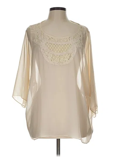 Pre-owned Mystree 3/4 Sleeve Blouse In Ivory