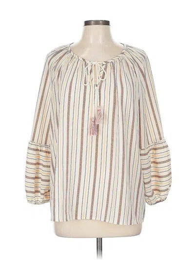 Pre-owned Mystree 3/4 Sleeve Blouse In White