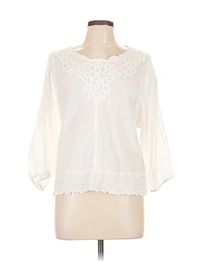 Pre-owned Mystree 3/4 Sleeve Blouse In White