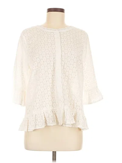 Pre-owned Mystree 3/4 Sleeve Blouse In White