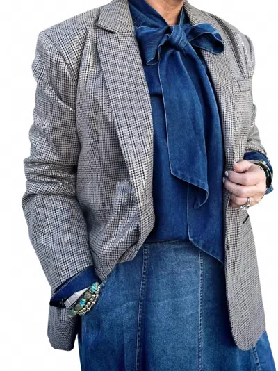 Mystree All Night Long Sequin Blazer In Multi In Gray