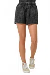 Mystree Bowie Terry Shorts In Washed Black In Black