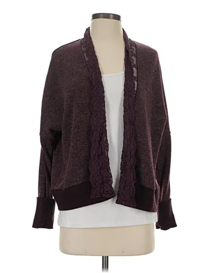 Pre-owned Mystree Cardigan Sweater In Burgundy