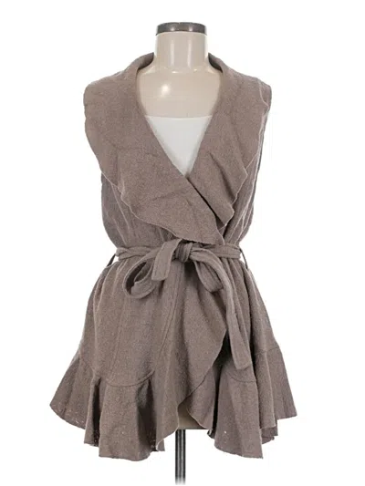 Pre-owned Mystree Cardigan Sweater In Tan