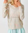Mystree Chevron Hoodie Sweater In Multi Color In Multi