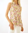 Mystree Floral Print Sleeveless Blouse In Multi In Multi