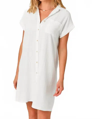 Mystree Linen Blend Mini Dress In Ivory In White
