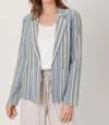 Mystree Linen Open Blazer In Multi In Multi