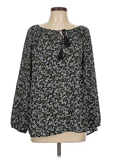Pre-owned Mystree Long Sleeve Blouse In Black